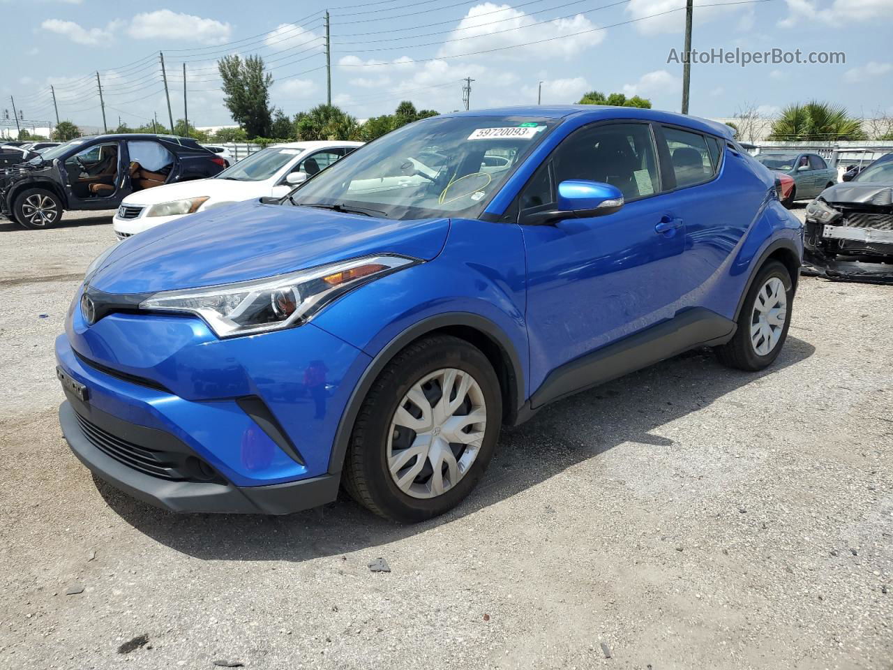 2019 Toyota C-hr Xle Синий vin: JTNKHMBX1K1049834