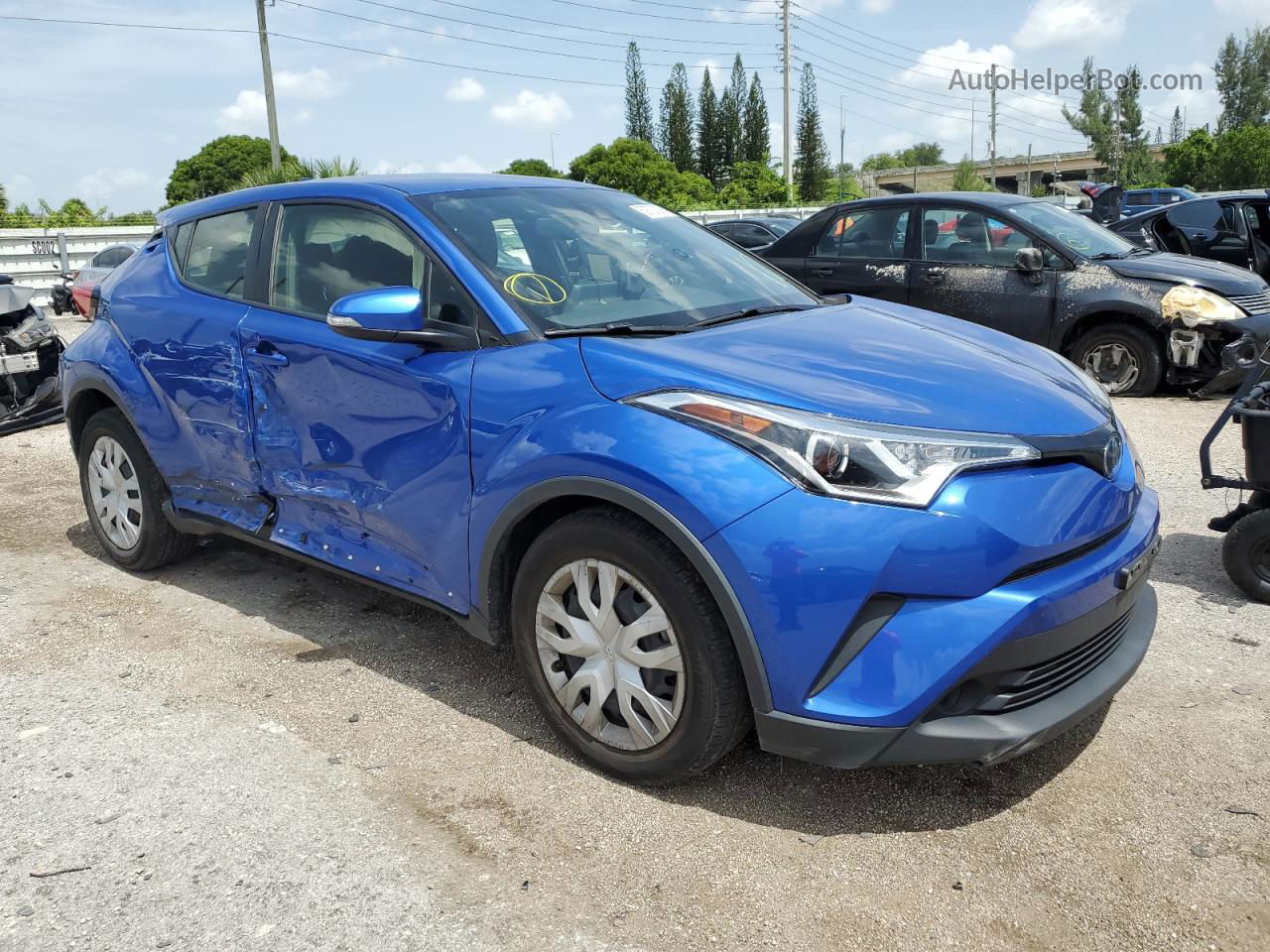 2019 Toyota C-hr Xle Синий vin: JTNKHMBX1K1049834