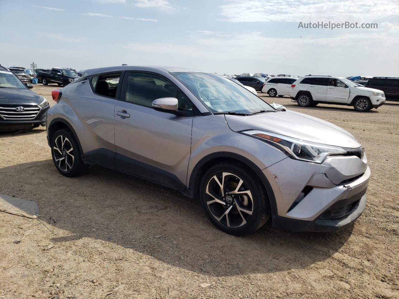 2019 Toyota C-hr Xle Silver vin: JTNKHMBX4K1050850