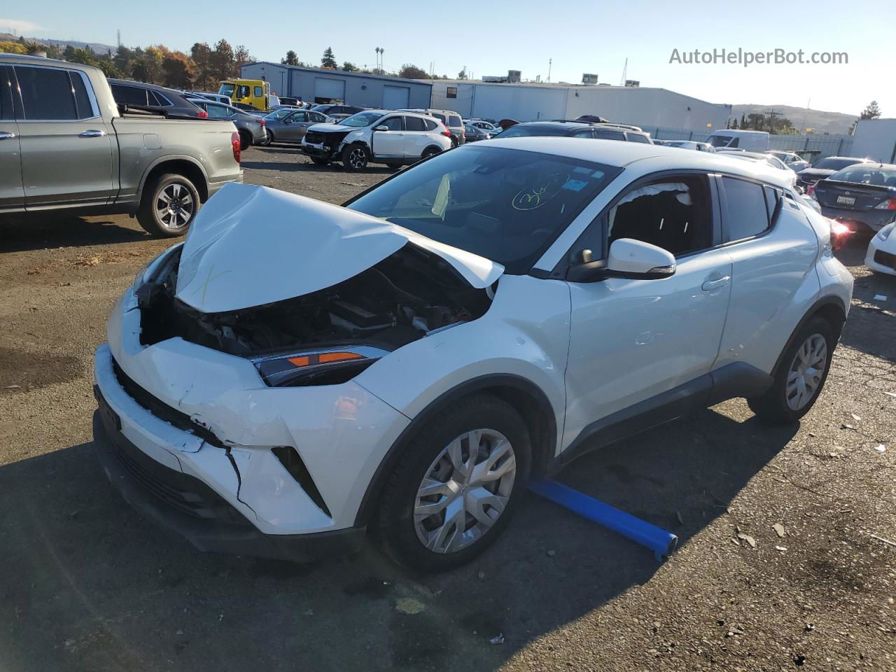 2019 Toyota C-hr Xle White vin: JTNKHMBX6K1020619