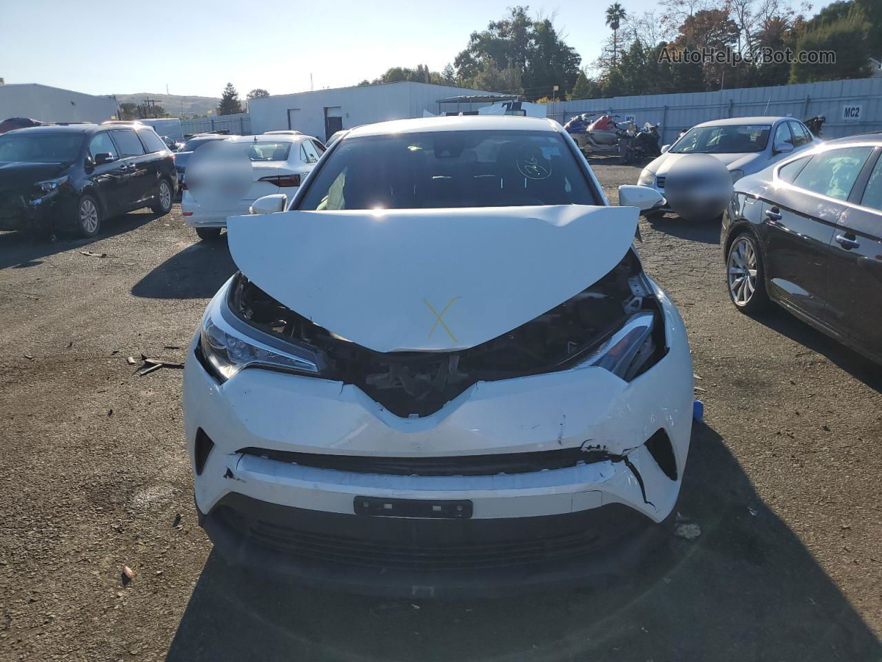 2019 Toyota C-hr Xle White vin: JTNKHMBX6K1020619