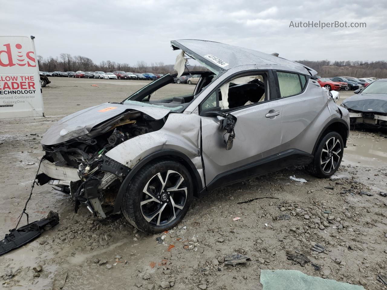 2019 Toyota C-hr Xle Серебряный vin: JTNKHMBX6K1033161