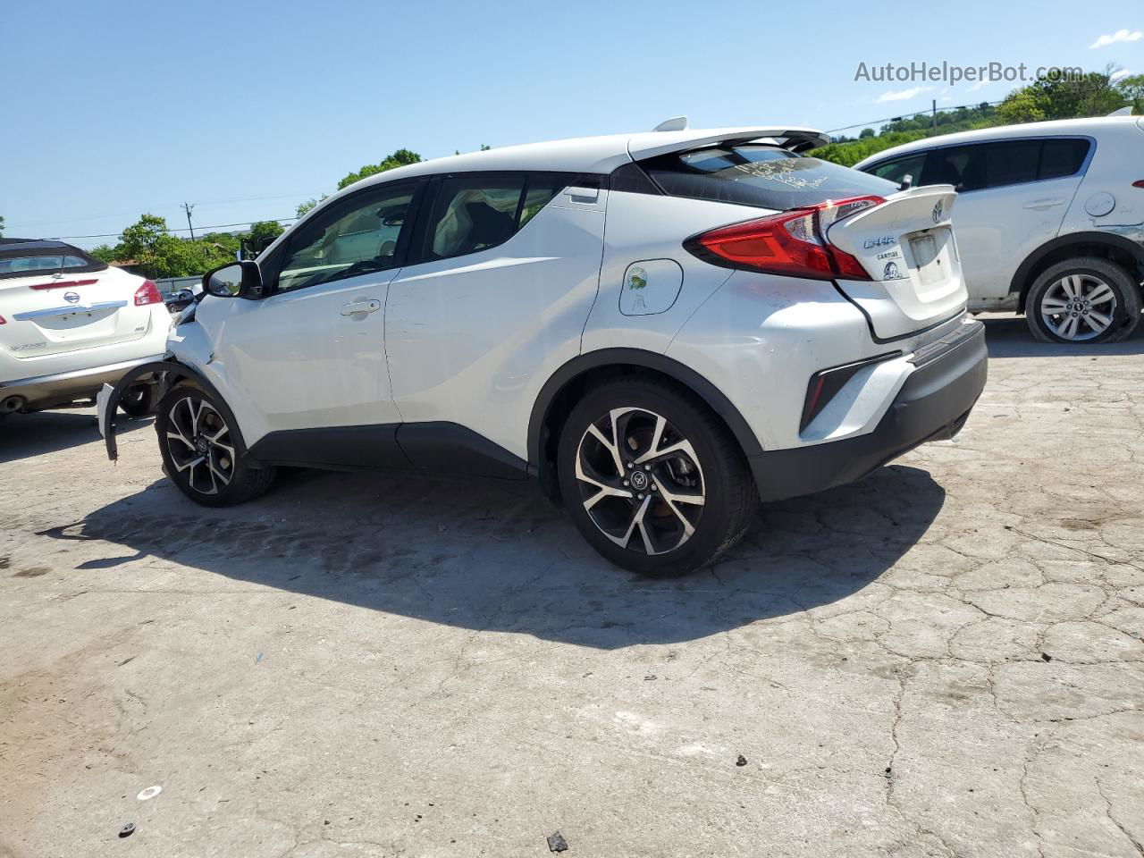 2019 Toyota C-hr Xle White vin: JTNKHMBX8K1040628