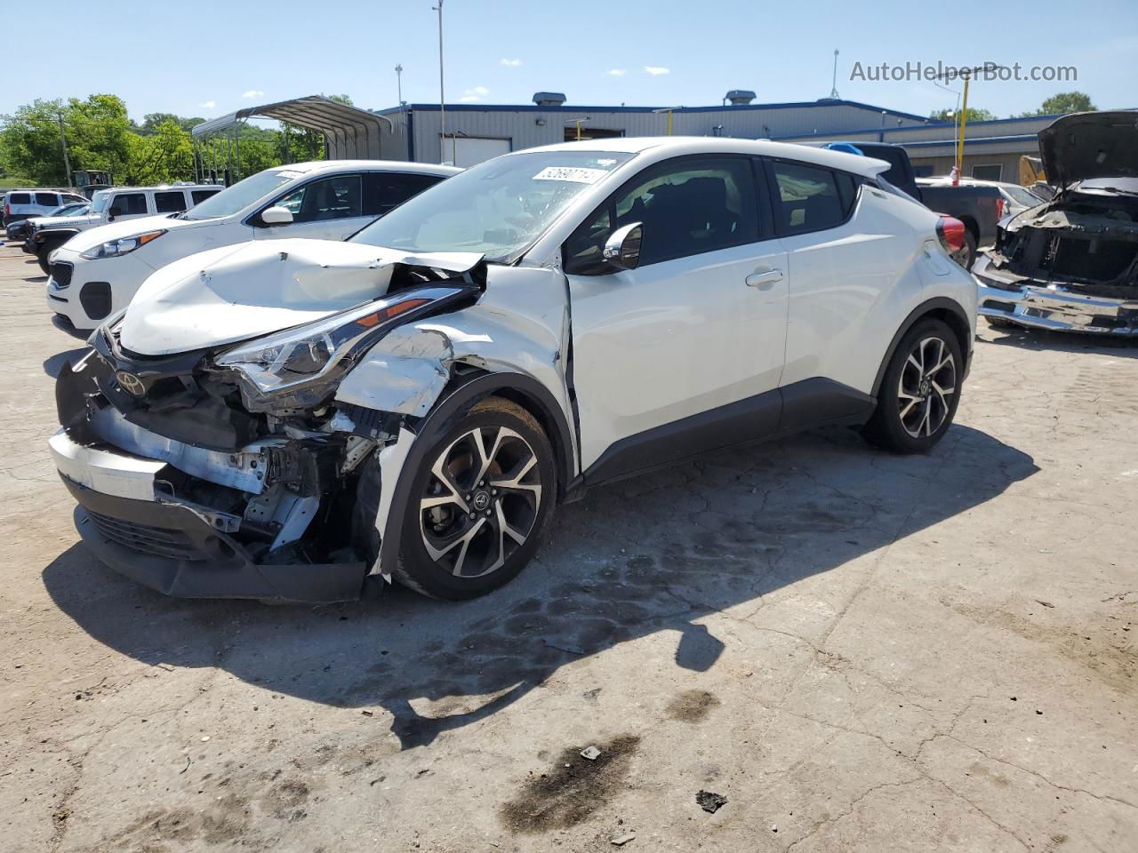 2019 Toyota C-hr Xle White vin: JTNKHMBX8K1040628