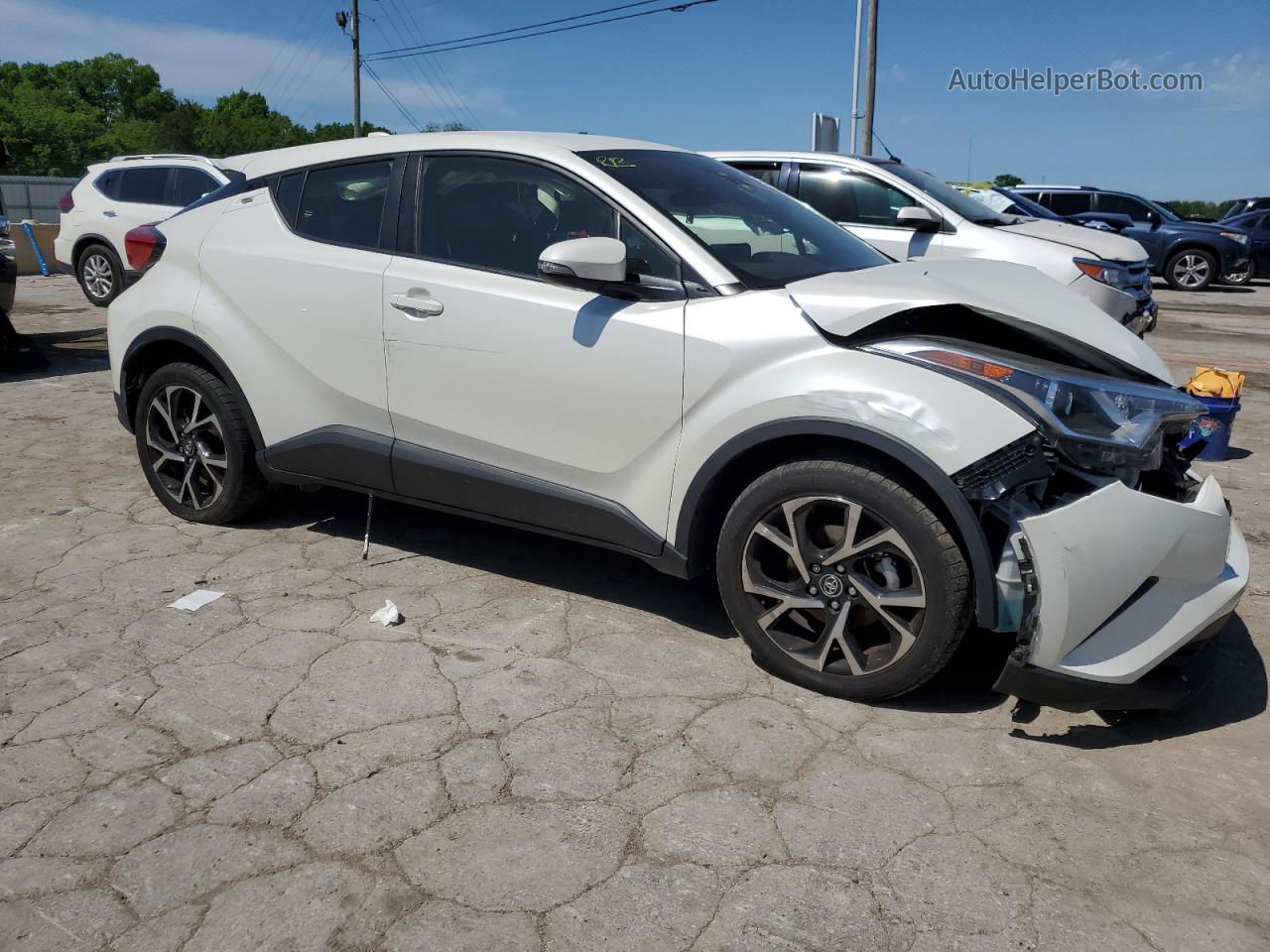 2019 Toyota C-hr Xle White vin: JTNKHMBX8K1040628