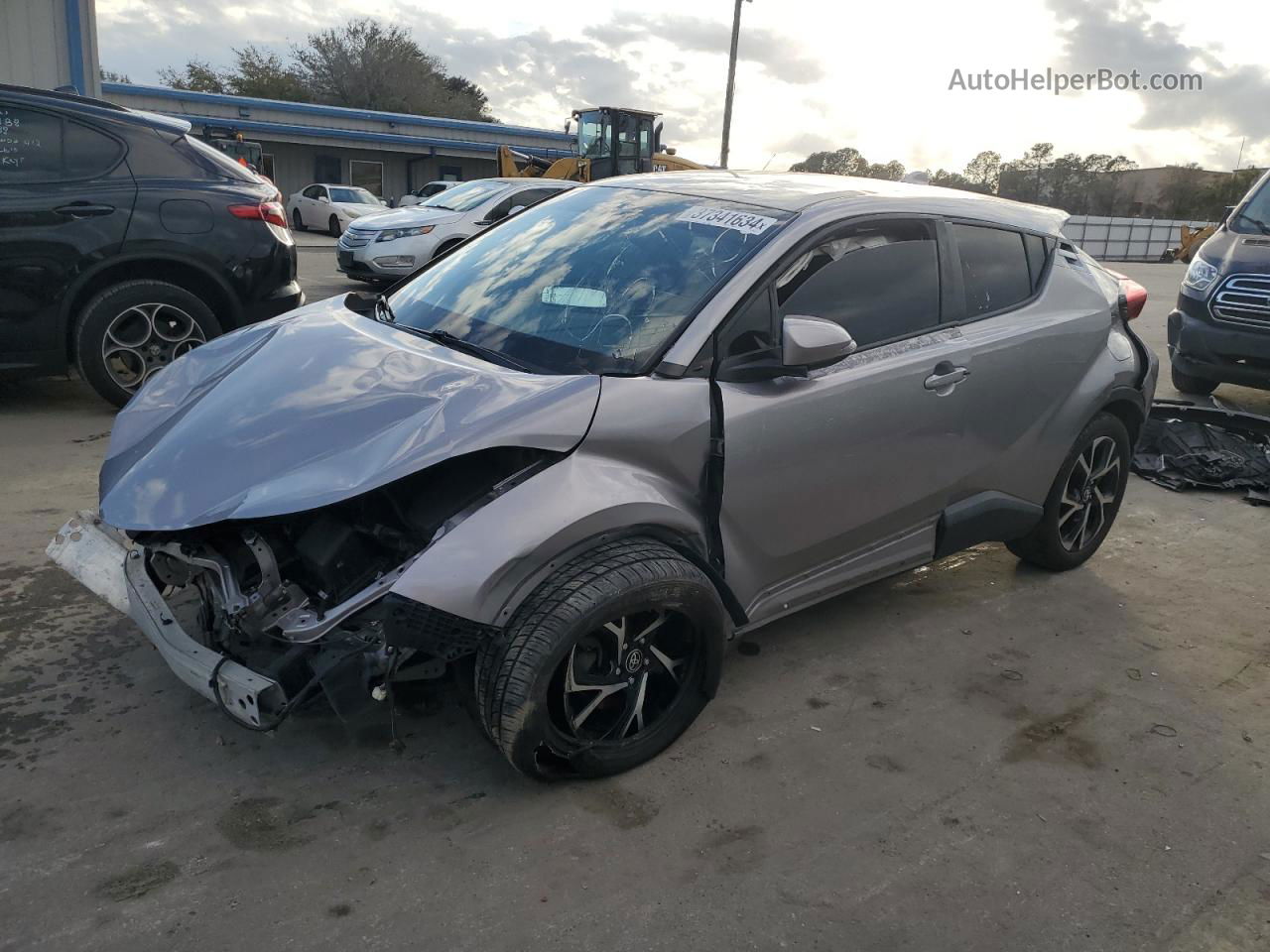 2019 Toyota C-hr Xle Silver vin: JTNKHMBXXK1025516