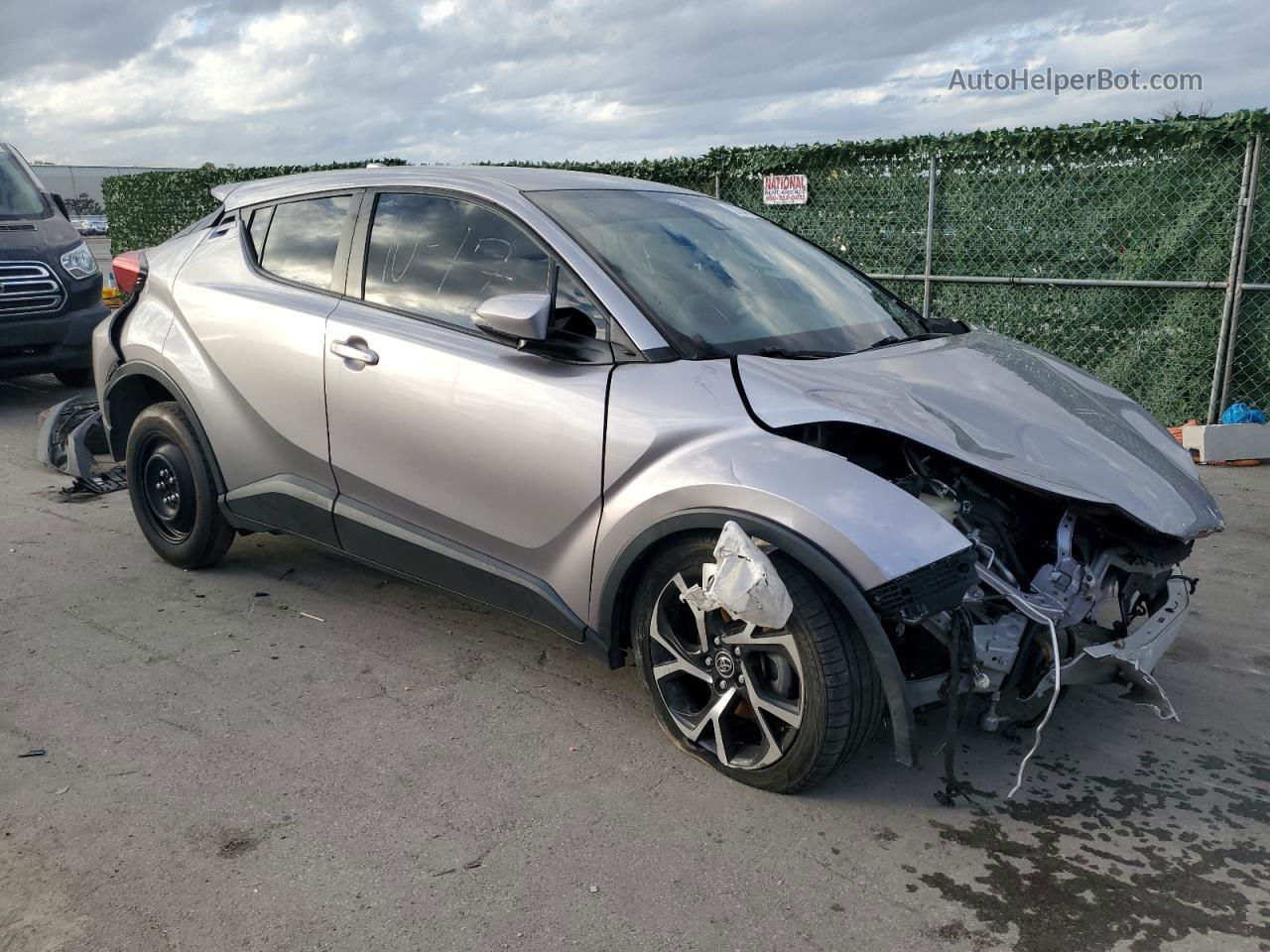 2019 Toyota C-hr Xle Silver vin: JTNKHMBXXK1025516