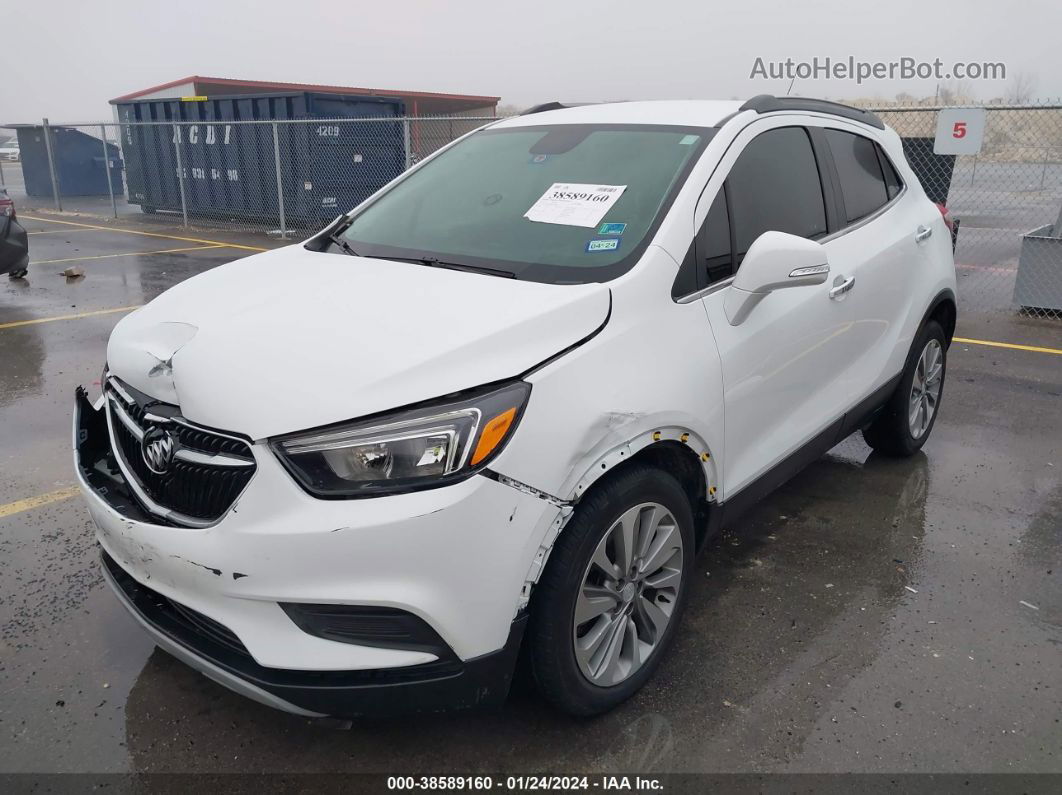 2019 Buick Encore Fwd Preferred White vin: KL4CJASB8KB739889