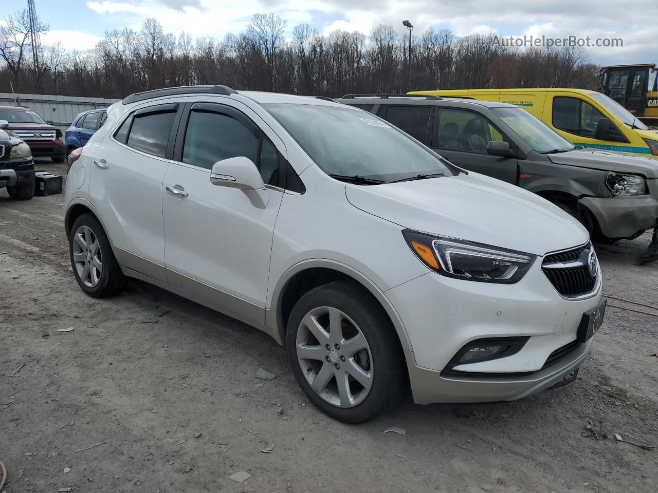 2018 Buick Encore Premium White vin: KL4CJHSM2JB543536