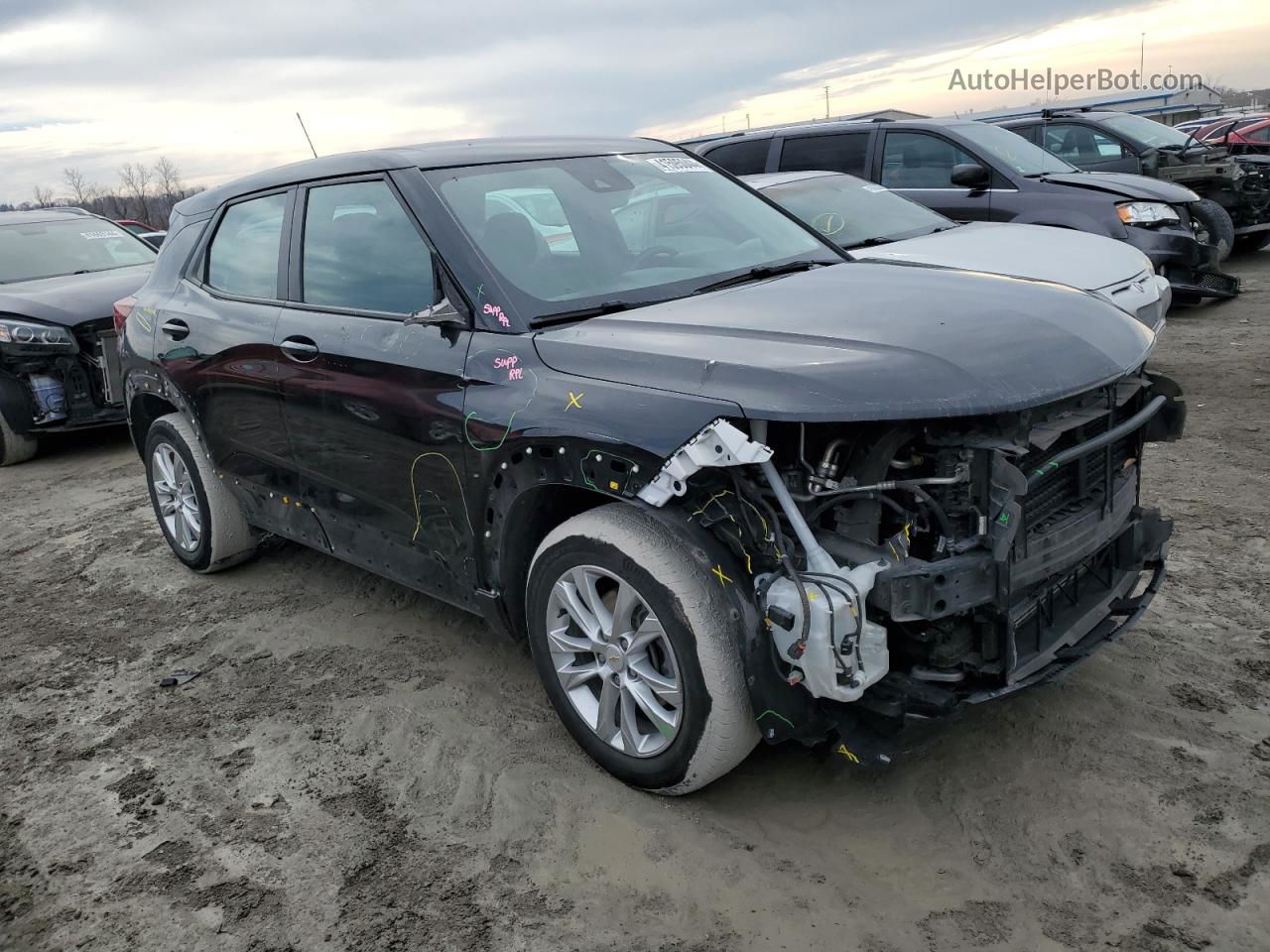 2021 Chevrolet Trailblazer Ls Черный vin: KL79MMS21MB103081