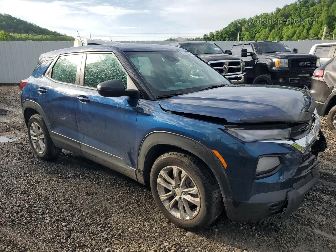 2021 Chevrolet Trailblazer Ls Blue vin: KL79MMS22MB041836