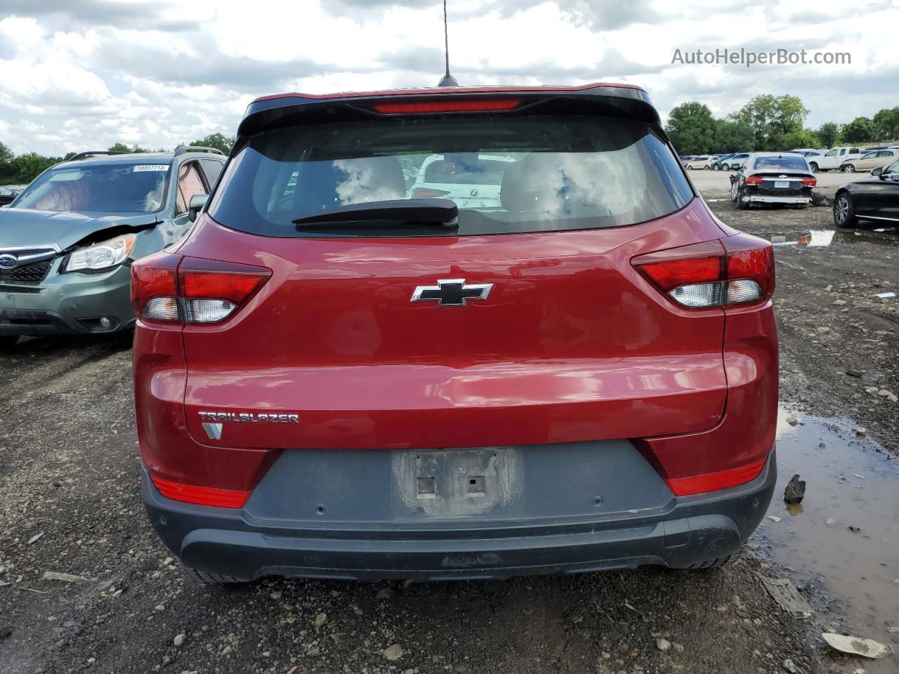 2021 Chevrolet Trailblazer Ls Maroon vin: KL79MMS22MB141449