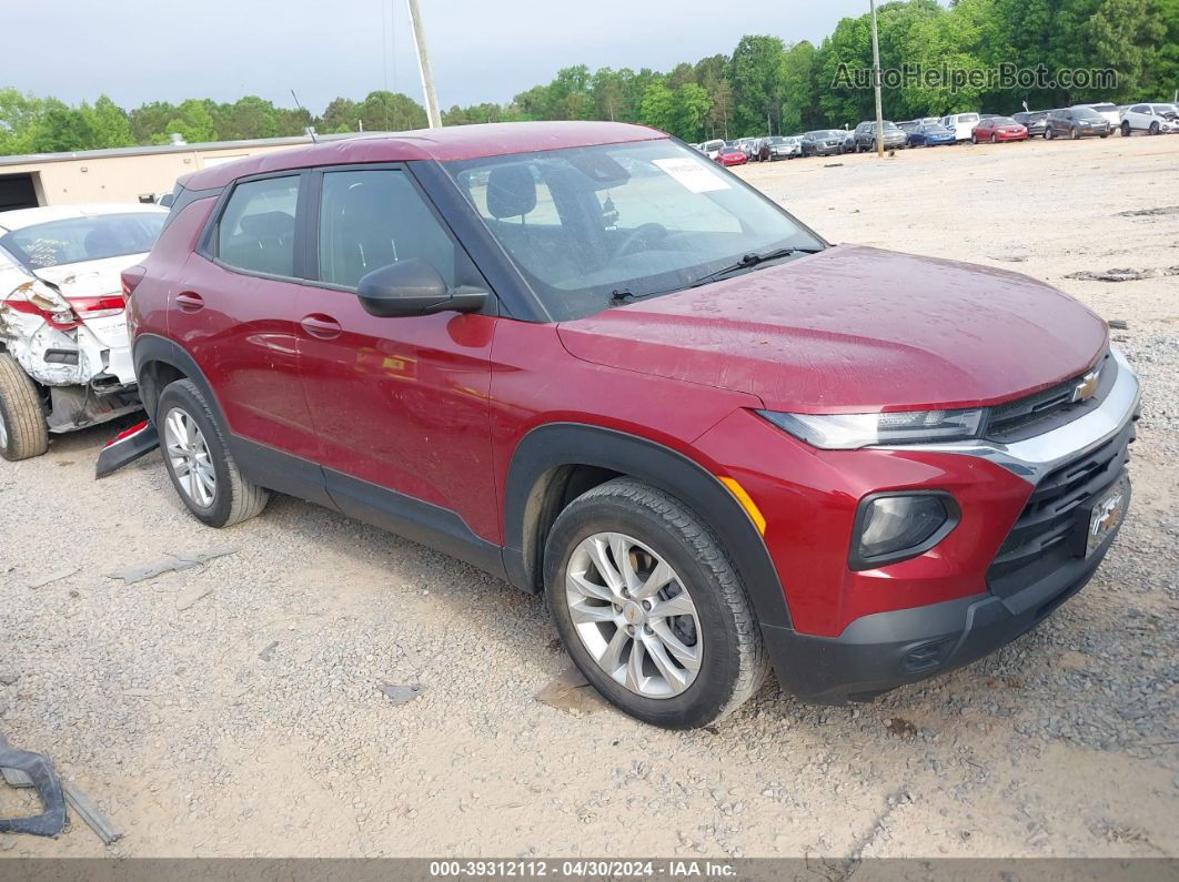 2021 Chevrolet Trailblazer Fwd Ls Red vin: KL79MMS22MB145646