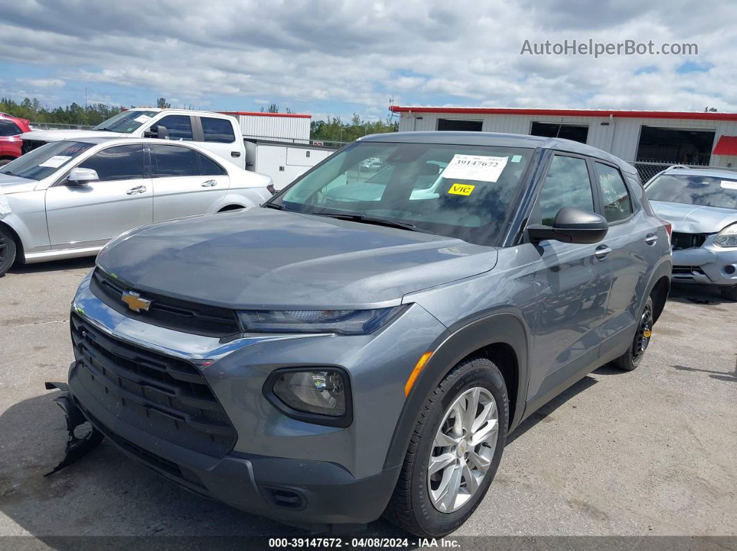 2021 Chevrolet Trailblazer Fwd Ls Gray vin: KL79MMS23MB001944