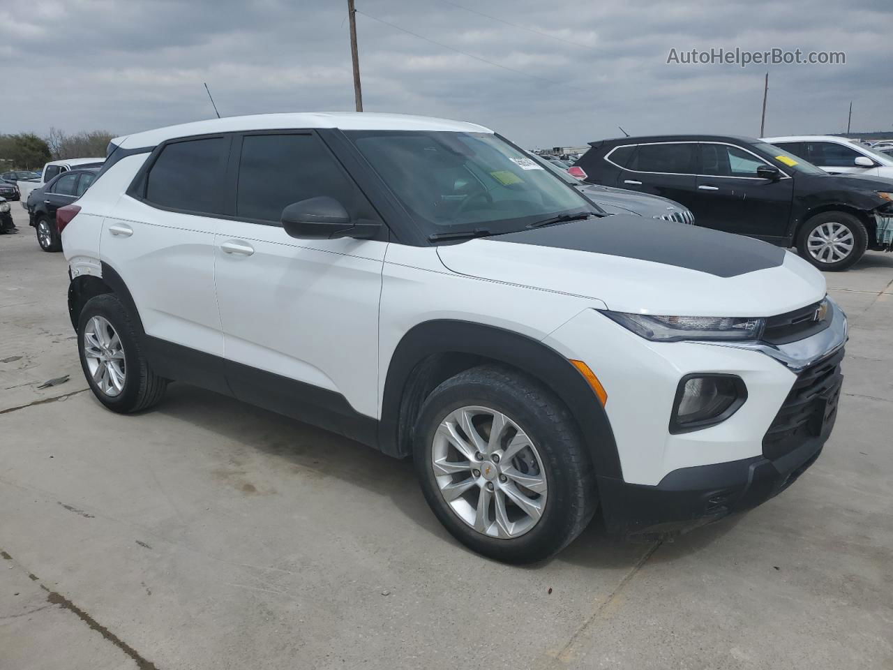 2021 Chevrolet Trailblazer Ls White vin: KL79MMS23MB034104