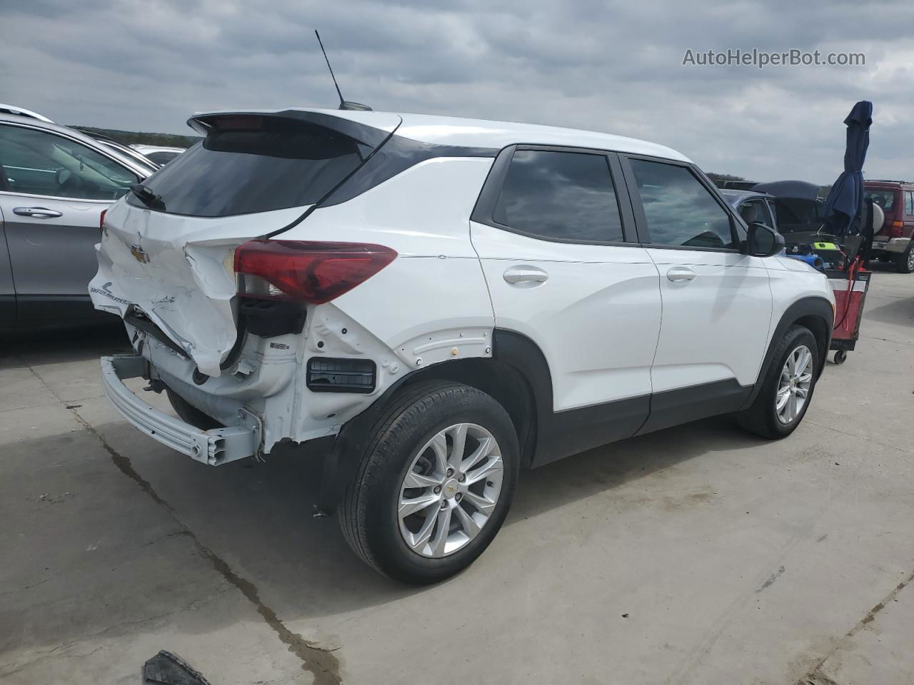 2021 Chevrolet Trailblazer Ls White vin: KL79MMS23MB034104