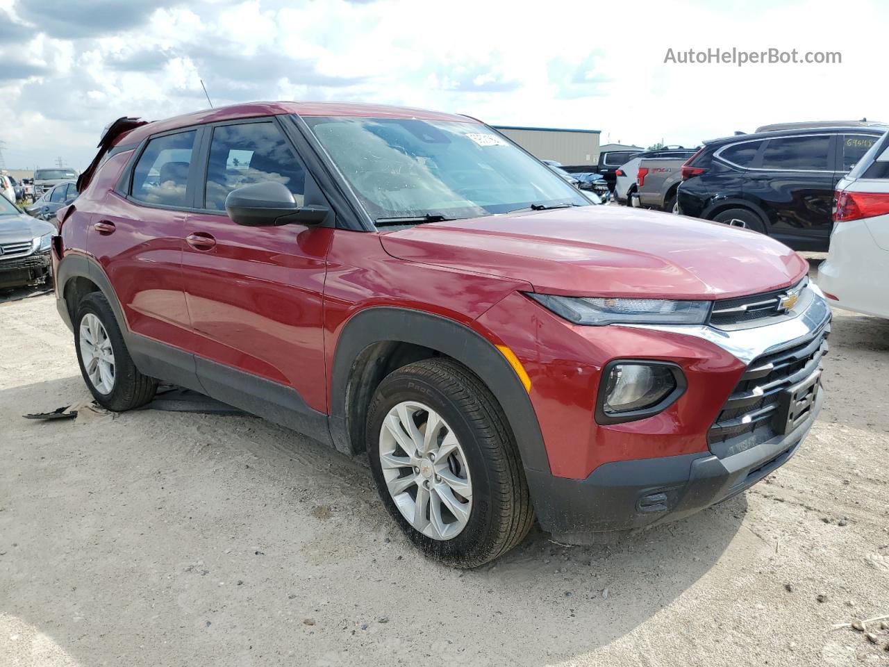 2021 Chevrolet Trailblazer Ls Red vin: KL79MMS23MB034328