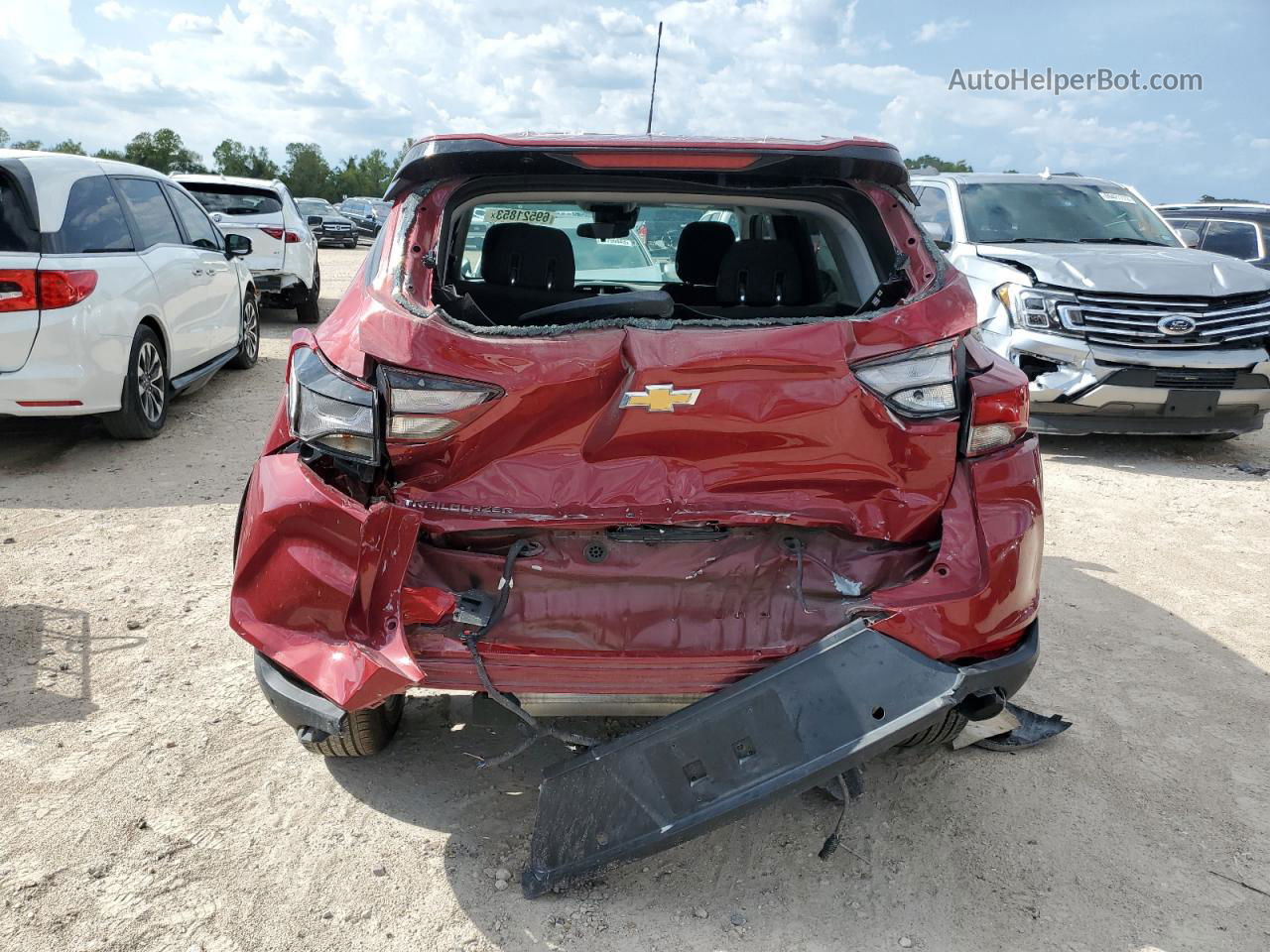 2021 Chevrolet Trailblazer Ls Red vin: KL79MMS23MB034328