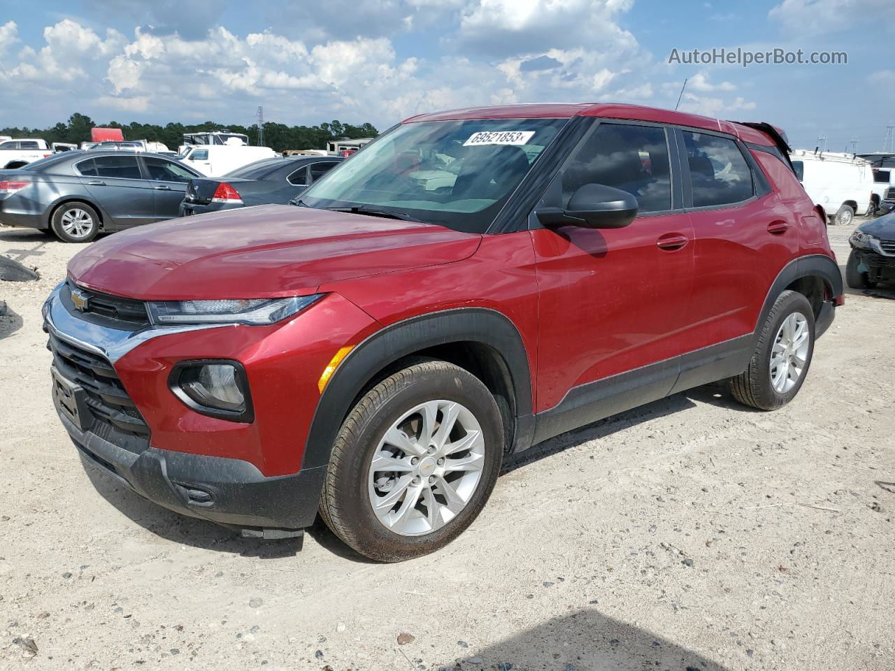 2021 Chevrolet Trailblazer Ls Red vin: KL79MMS23MB034328