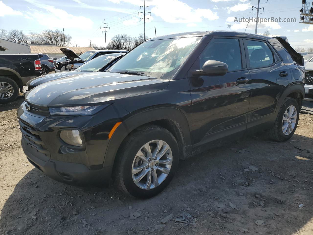 2021 Chevrolet Trailblazer Ls Black vin: KL79MMS25MB118716