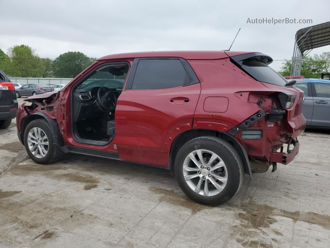 2021 Chevrolet Trailblazer Ls Темно-бордовый vin: KL79MMS26MB009312