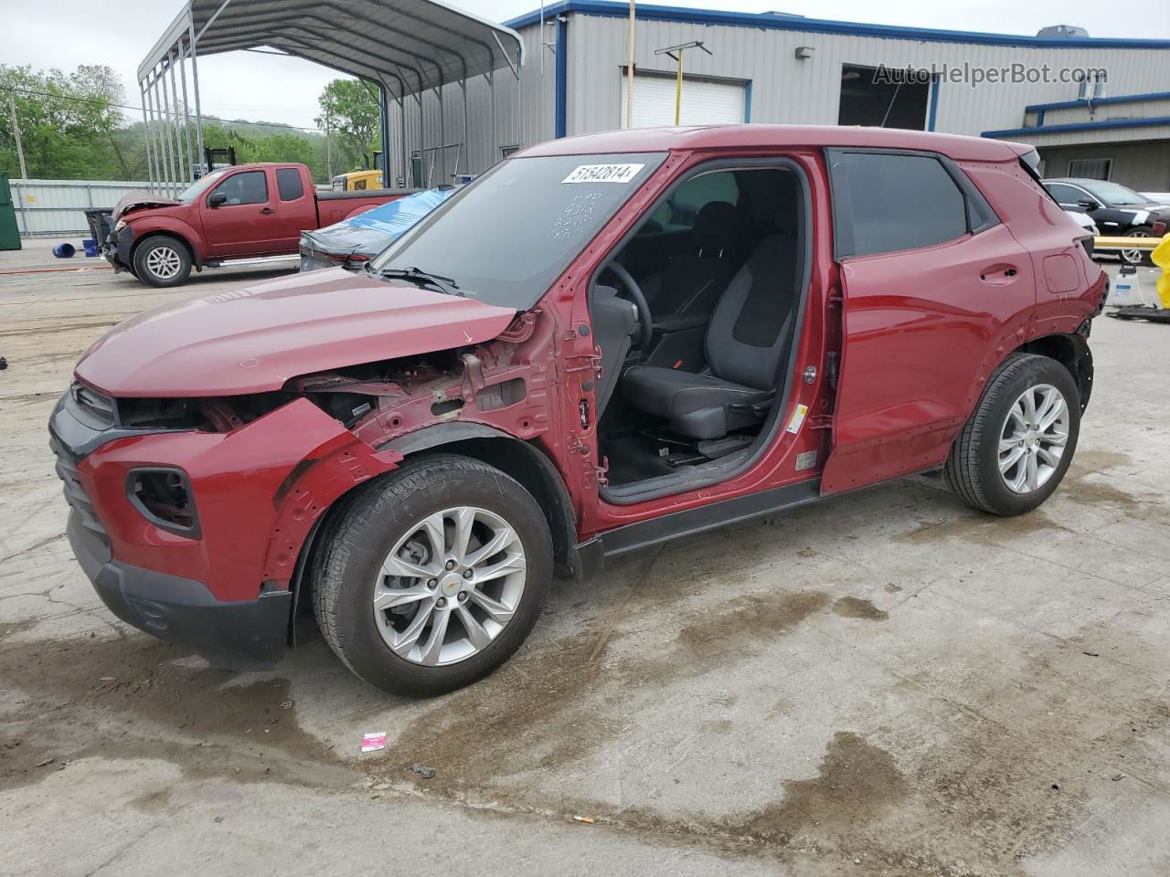 2021 Chevrolet Trailblazer Ls Темно-бордовый vin: KL79MMS26MB009312