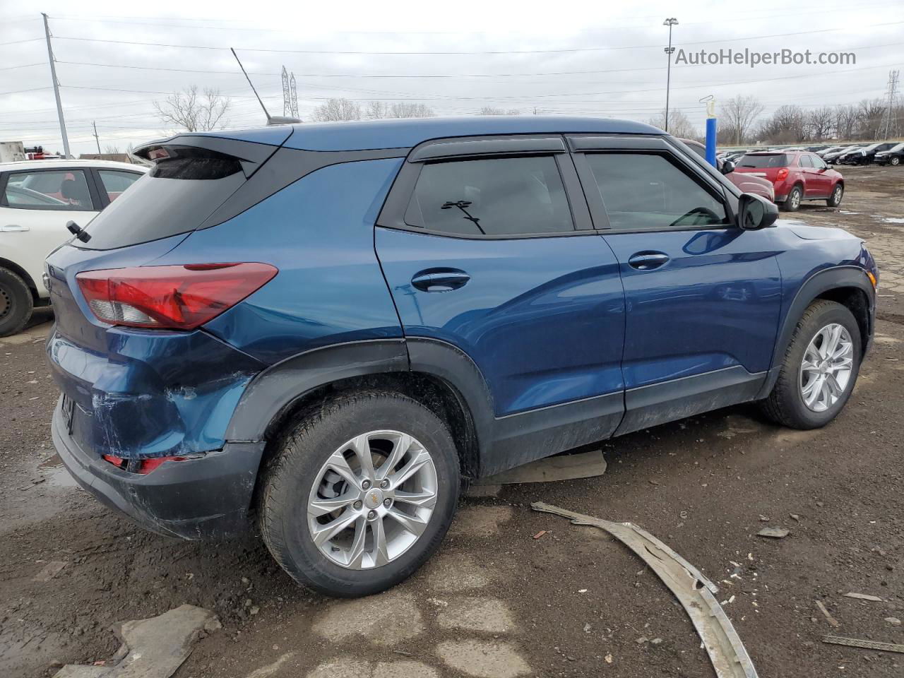 2021 Chevrolet Trailblazer Ls Blue vin: KL79MMS26MB133015