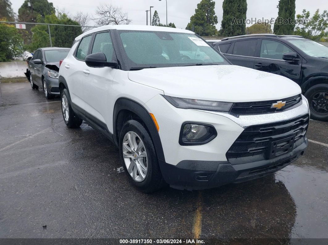 2021 Chevrolet Trailblazer Fwd Ls White vin: KL79MMS26MB163387