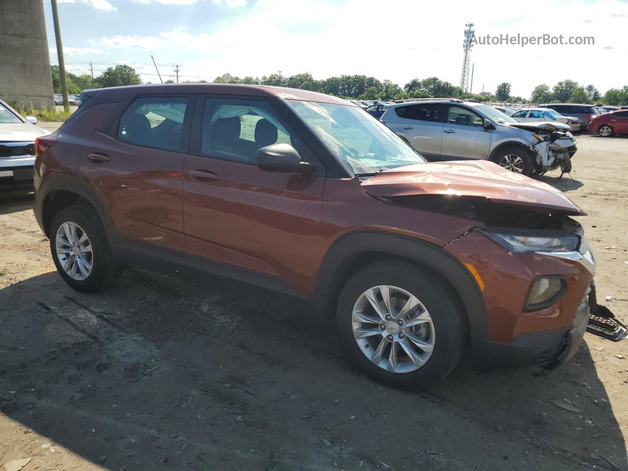 2021 Chevrolet Trailblazer Ls Оранжевый vin: KL79MMS27MB149028