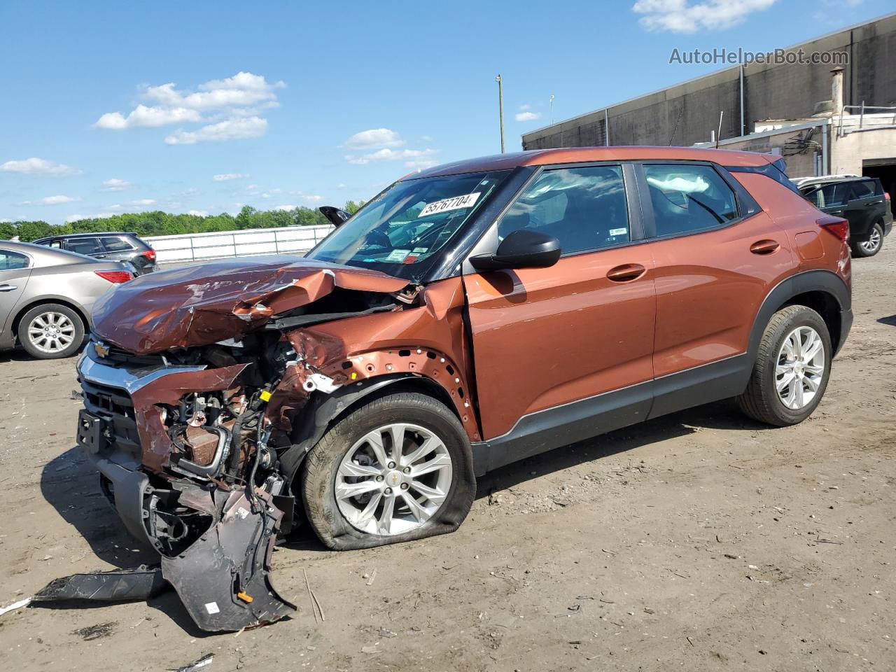 2021 Chevrolet Trailblazer Ls Оранжевый vin: KL79MMS27MB149028