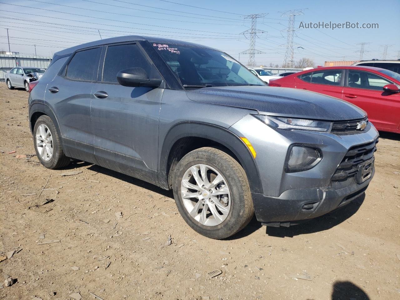 2021 Chevrolet Trailblazer Ls Gray vin: KL79MMS28MB114319