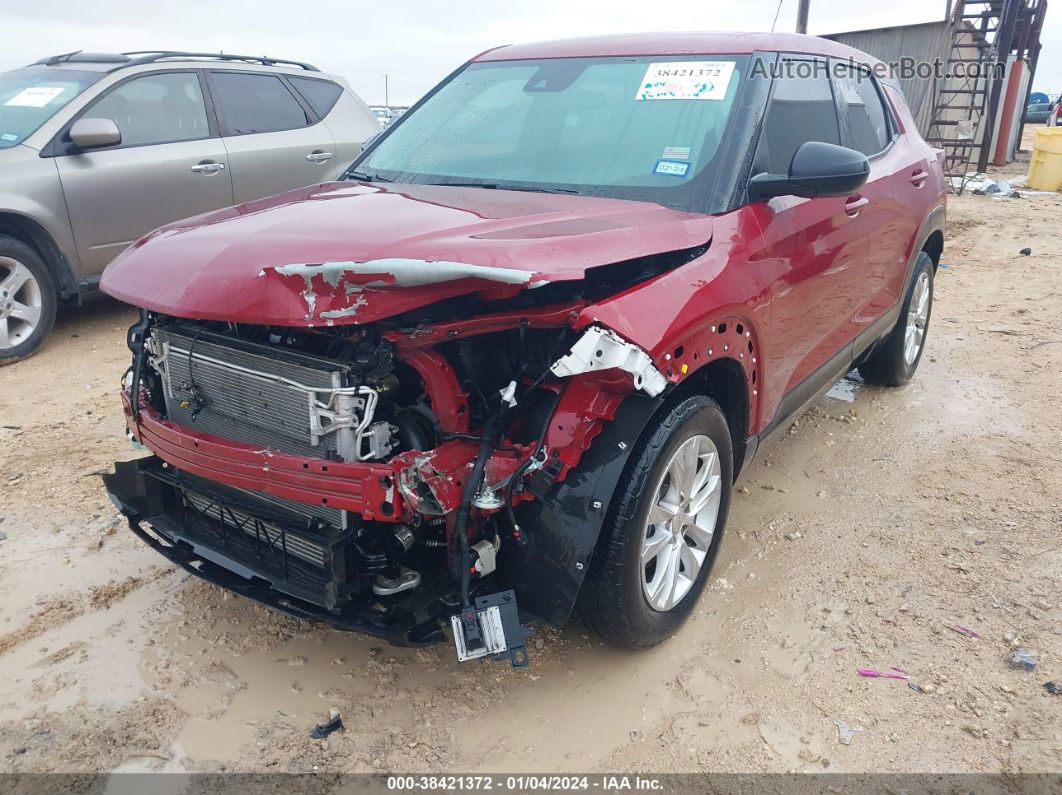 2021 Chevrolet Trailblazer Fwd Ls Burgundy vin: KL79MMS2XMB088886