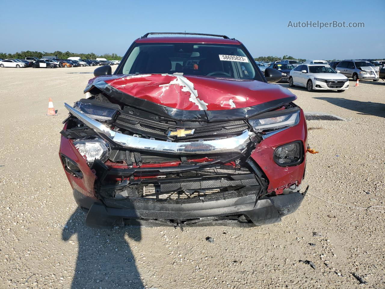 2021 Chevrolet Trailblazer Ls Бордовый vin: KL79MMS2XMB141120