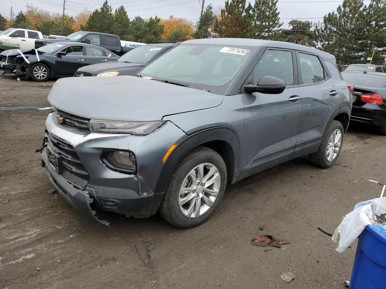 2021 Chevrolet Trailblazer Ls Gray vin: KL79MNSL3MB073015