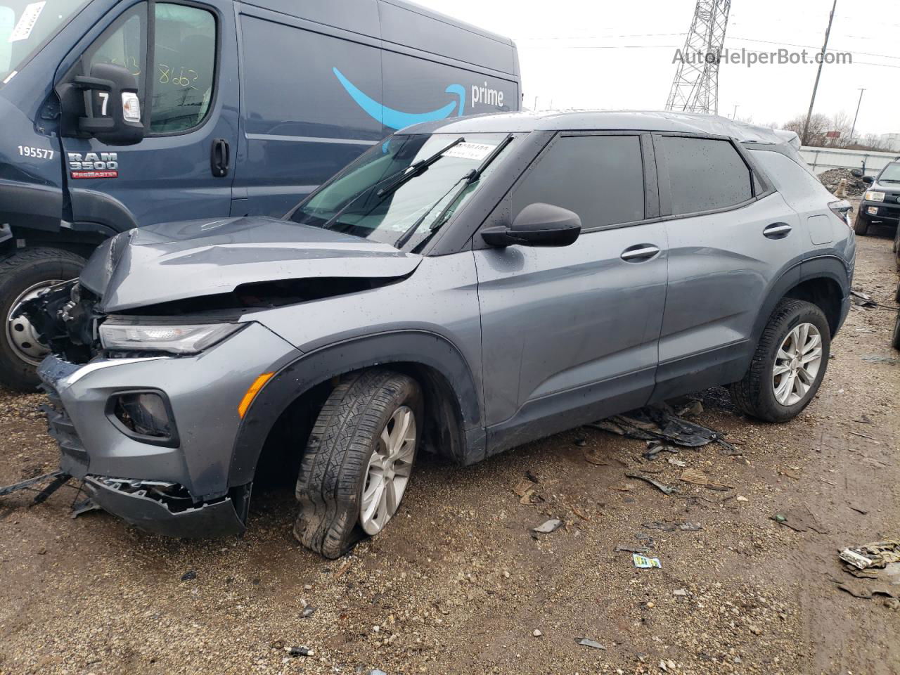 2021 Chevrolet Trailblazer Ls Gray vin: KL79MNSL5MB079334