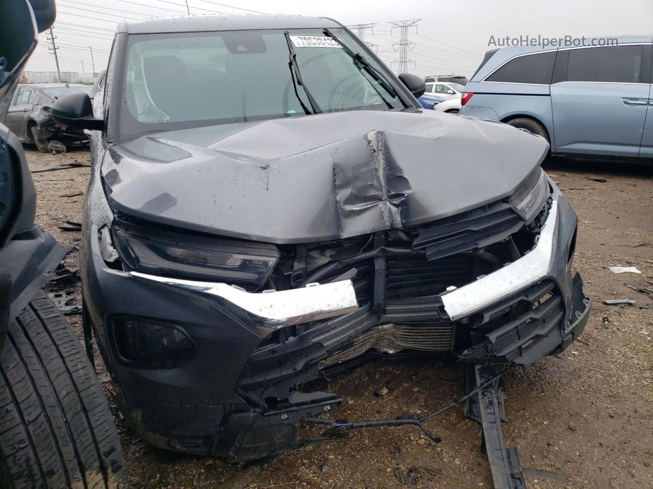 2021 Chevrolet Trailblazer Ls Gray vin: KL79MNSL5MB079334