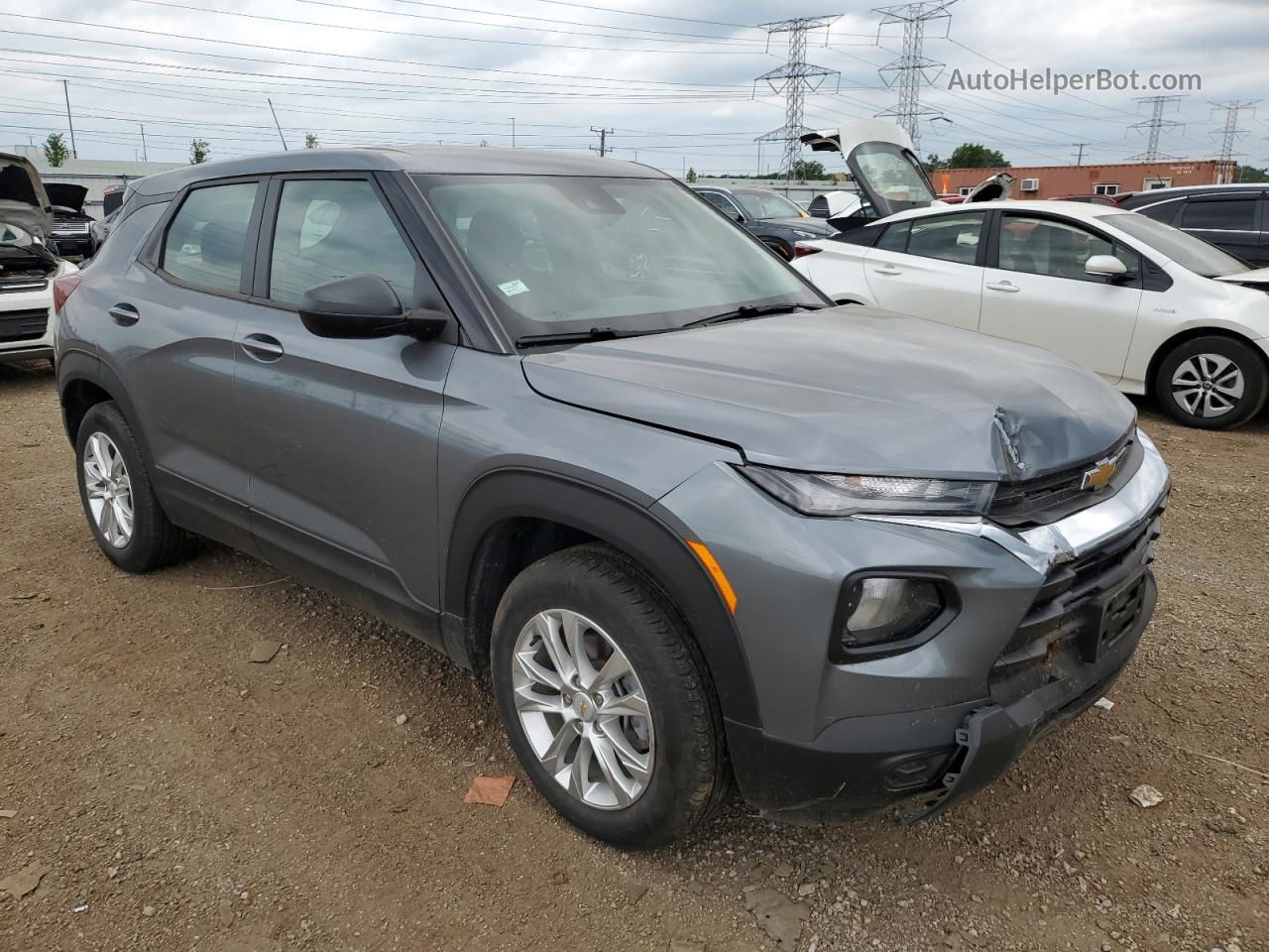 2021 Chevrolet Trailblazer Ls Gray vin: KL79MNSLXMB175458