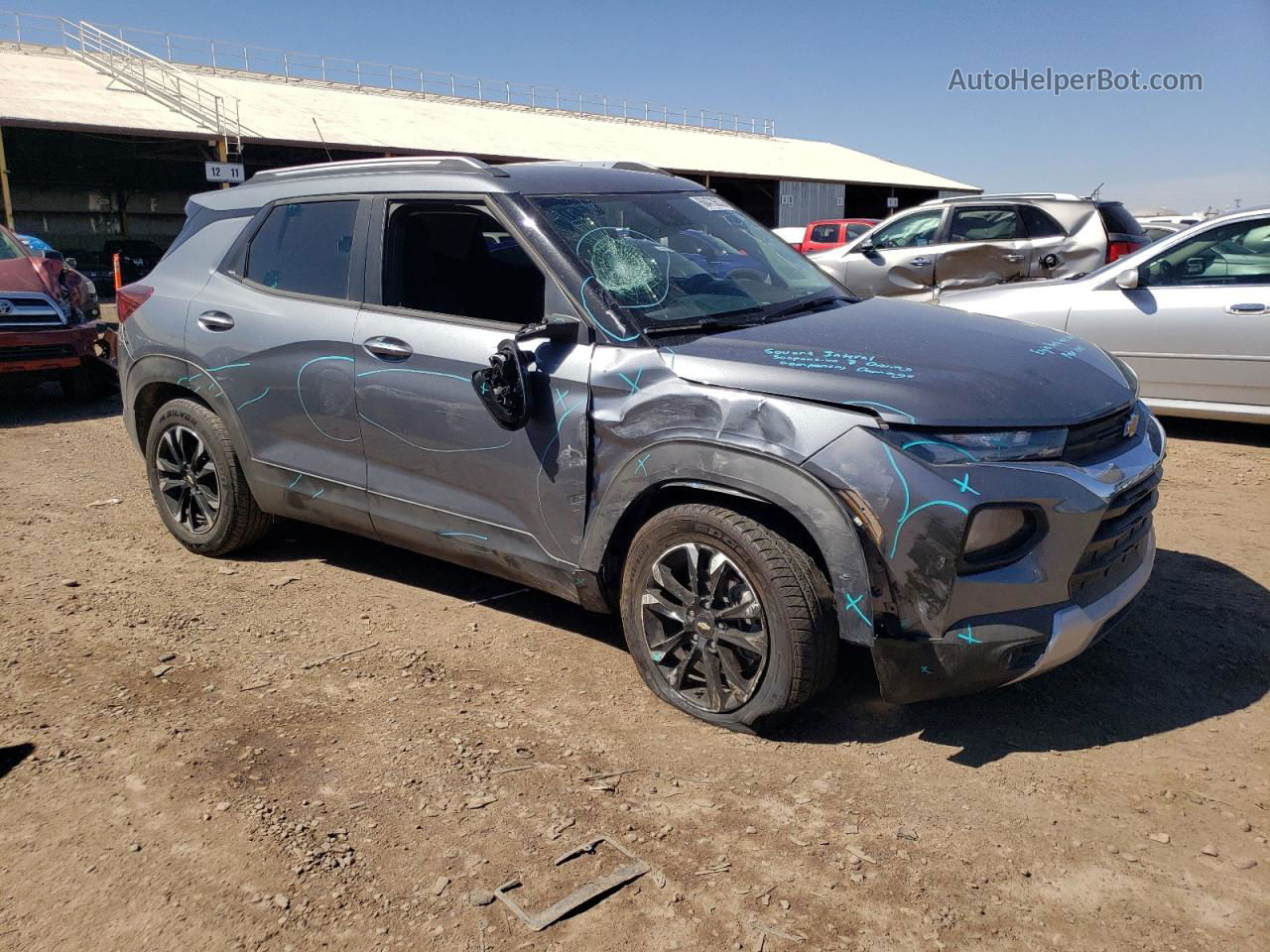 2021 Chevrolet Trailblazer Lt Серый vin: KL79MPSL5MB112845