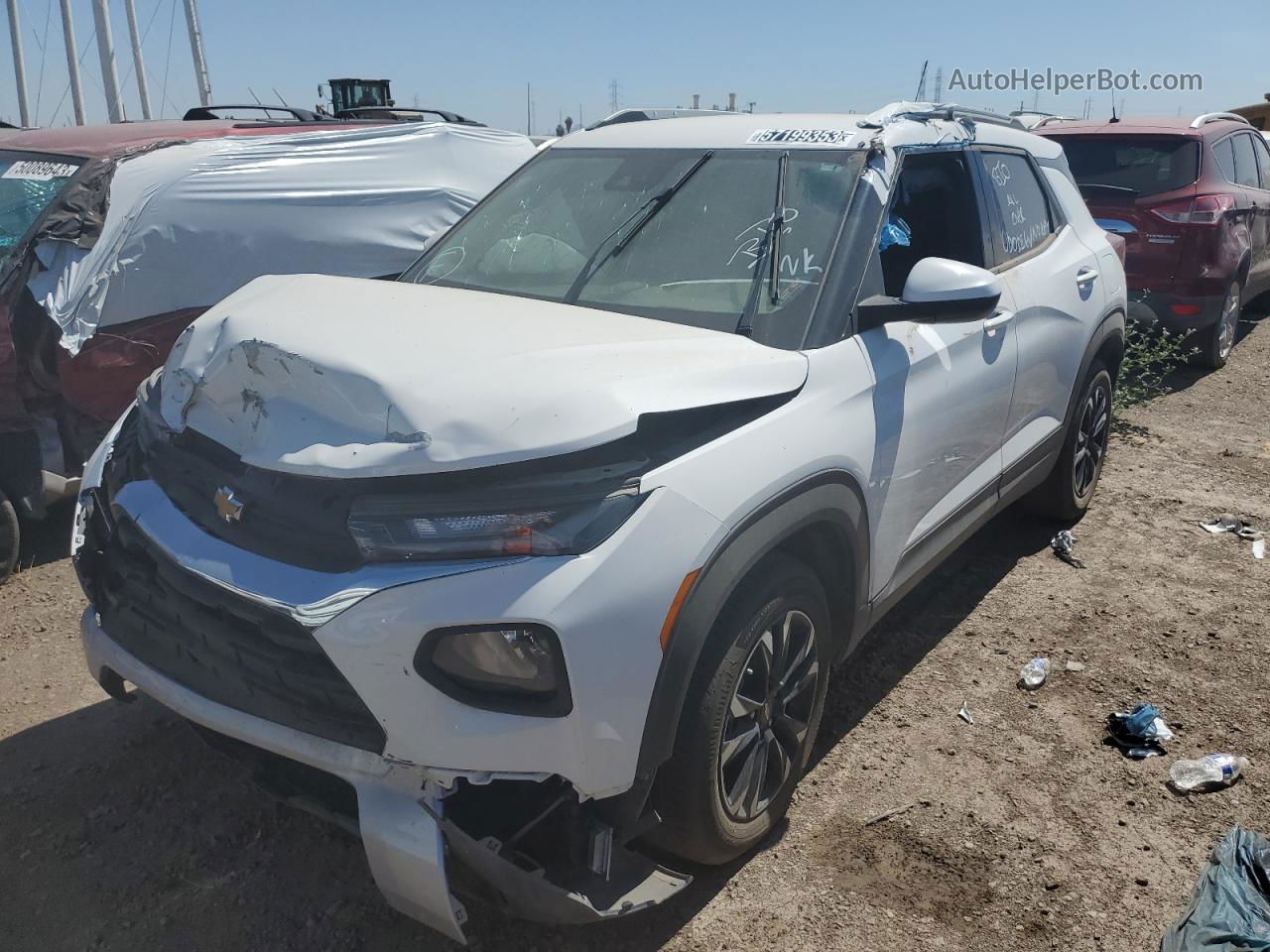 2021 Chevrolet Trailblazer Lt White vin: KL79MPSL7MB065138