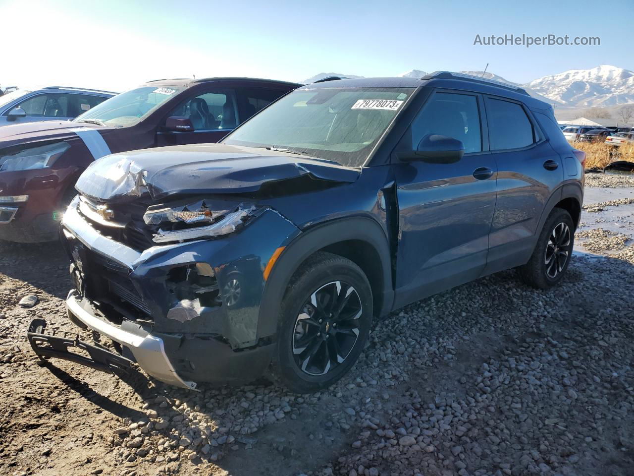 2021 Chevrolet Trailblazer Lt Синий vin: KL79MRSLXMB043324