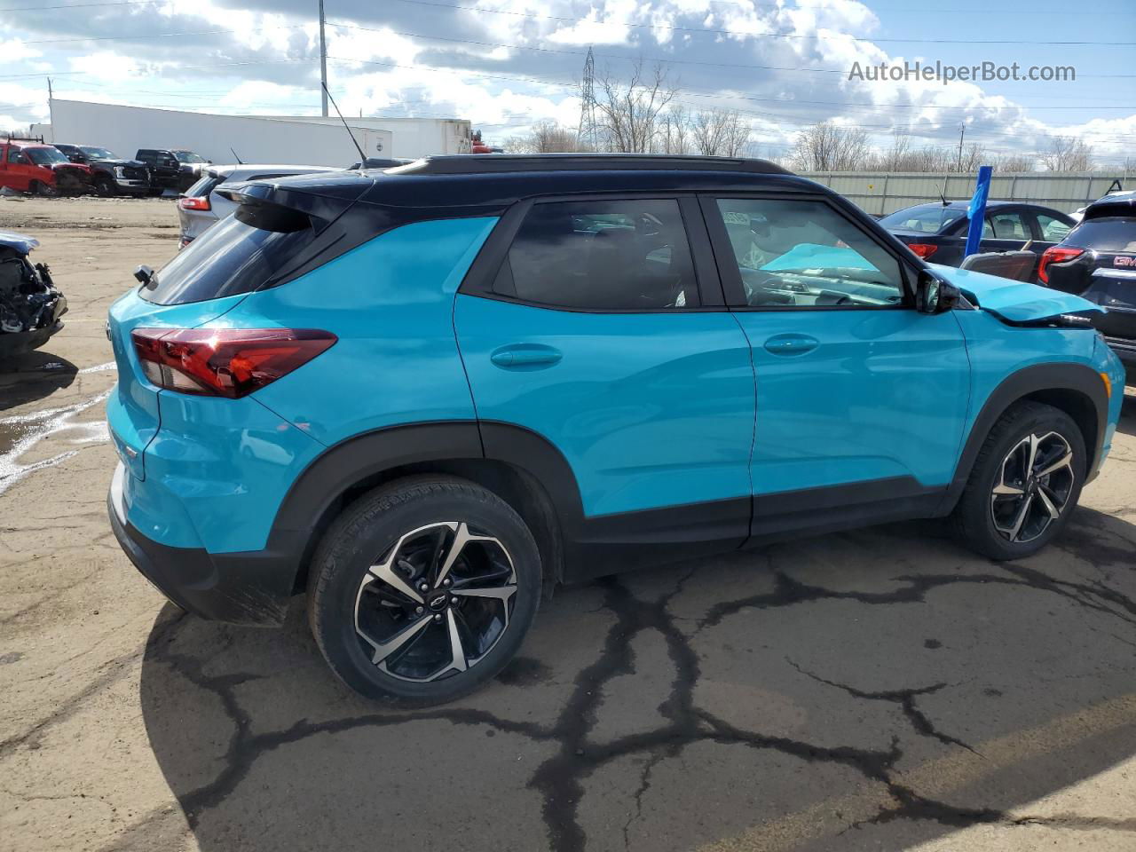 2021 Chevrolet Trailblazer Rs Blue vin: KL79MTSL9MB095735