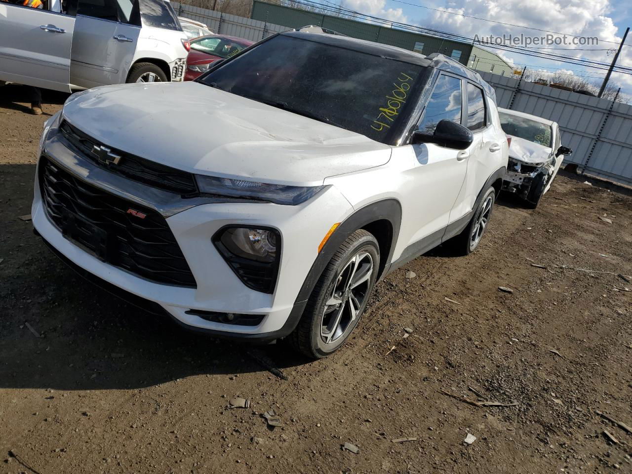 2021 Chevrolet Trailblazer Rs White vin: KL79MTSLXMB091967