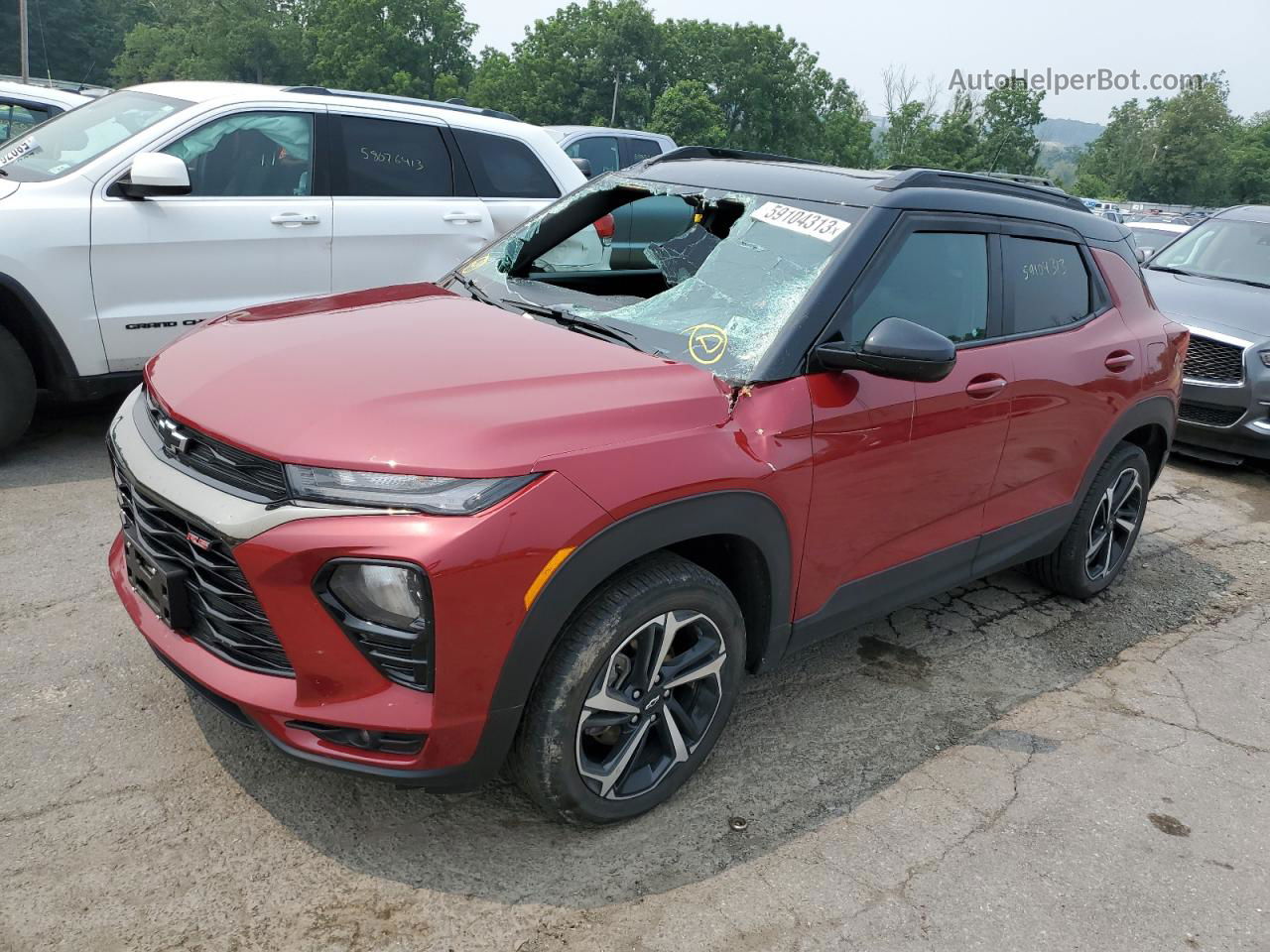 2021 Chevrolet Trailblazer Rs Red vin: KL79MUSL2MB140066