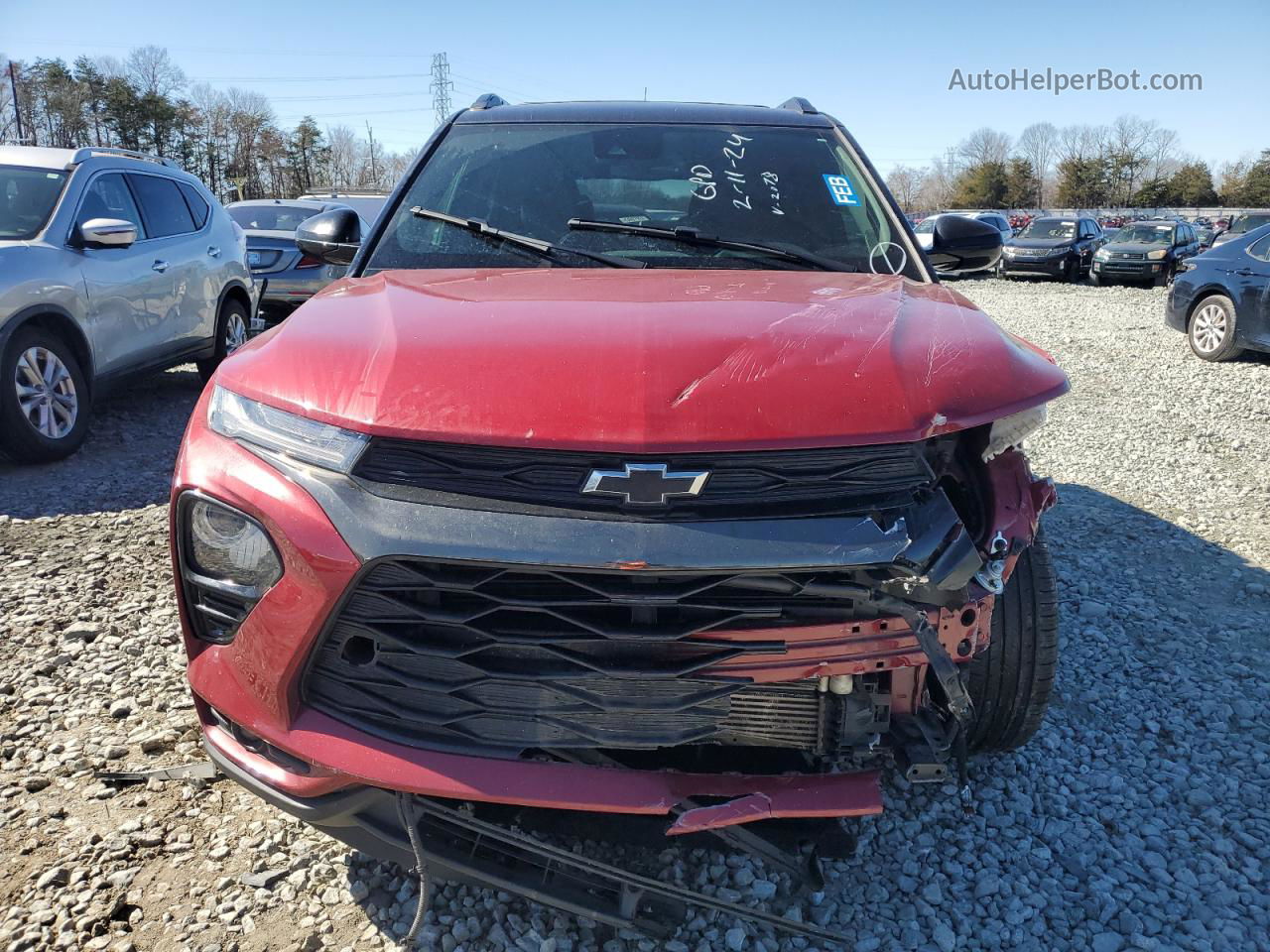 2021 Chevrolet Trailblazer Rs Burgundy vin: KL79MUSL5MB012078