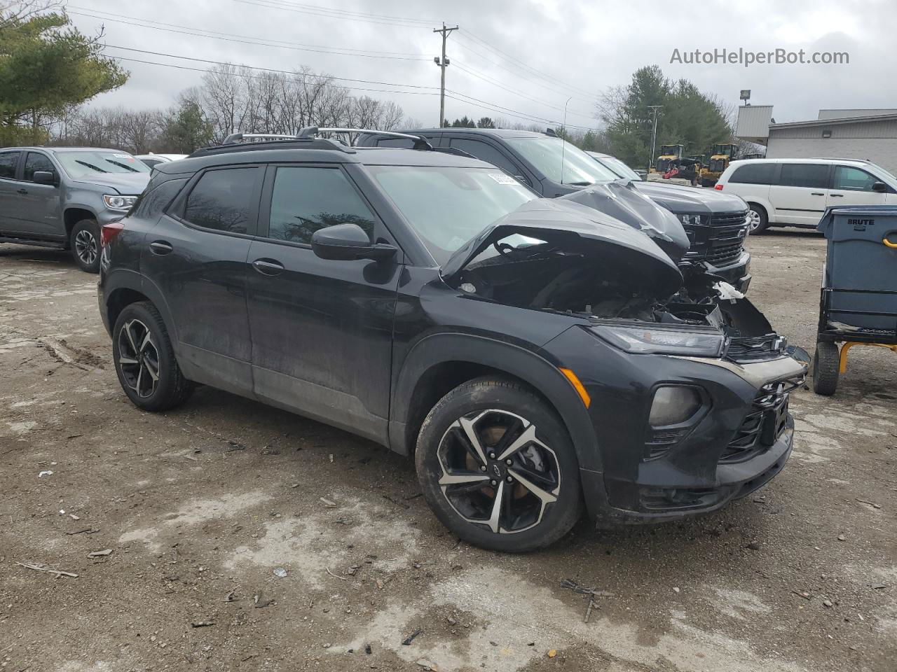 2021 Chevrolet Trailblazer Rs Черный vin: KL79MUSL7MB136076