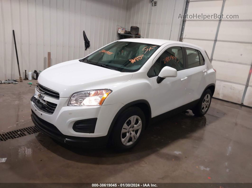 2016 Chevrolet Trax 1ls White vin: KL7CJKSB1GB584862