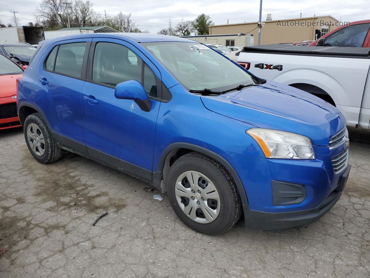 2016 Chevrolet Trax Ls Blue vin: KL7CJKSB2GB702238