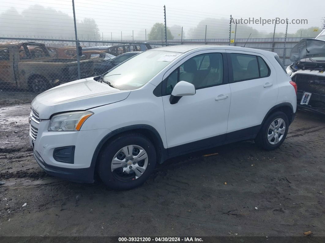 2016 Chevrolet Trax 1ls White vin: KL7CJKSB3GB536831