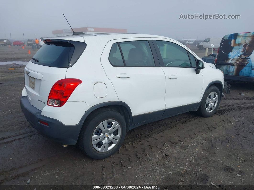 2016 Chevrolet Trax 1ls White vin: KL7CJKSB3GB536831