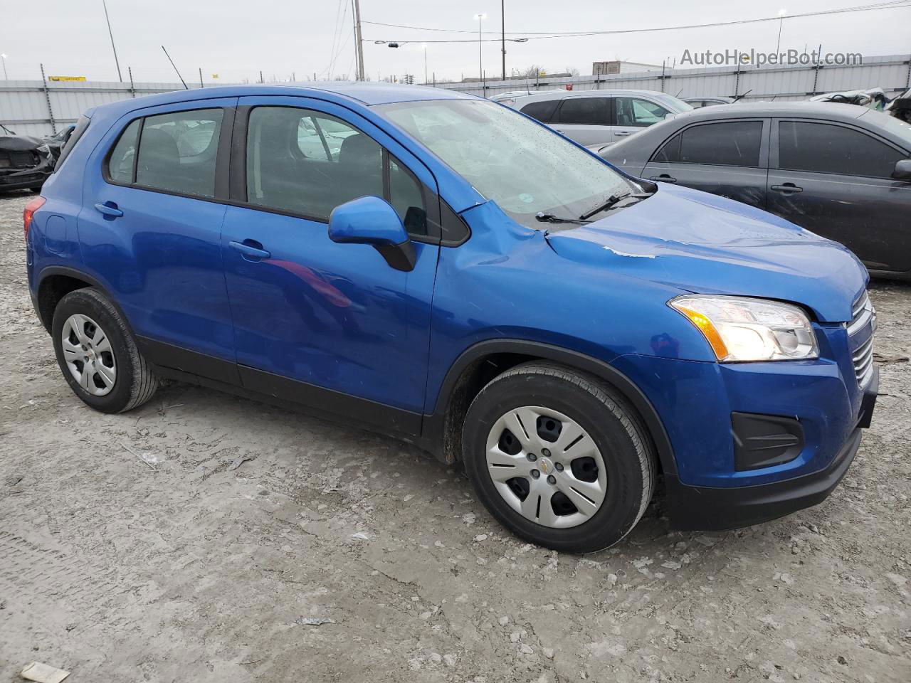 2016 Chevrolet Trax Ls Blue vin: KL7CJKSB3GB752596